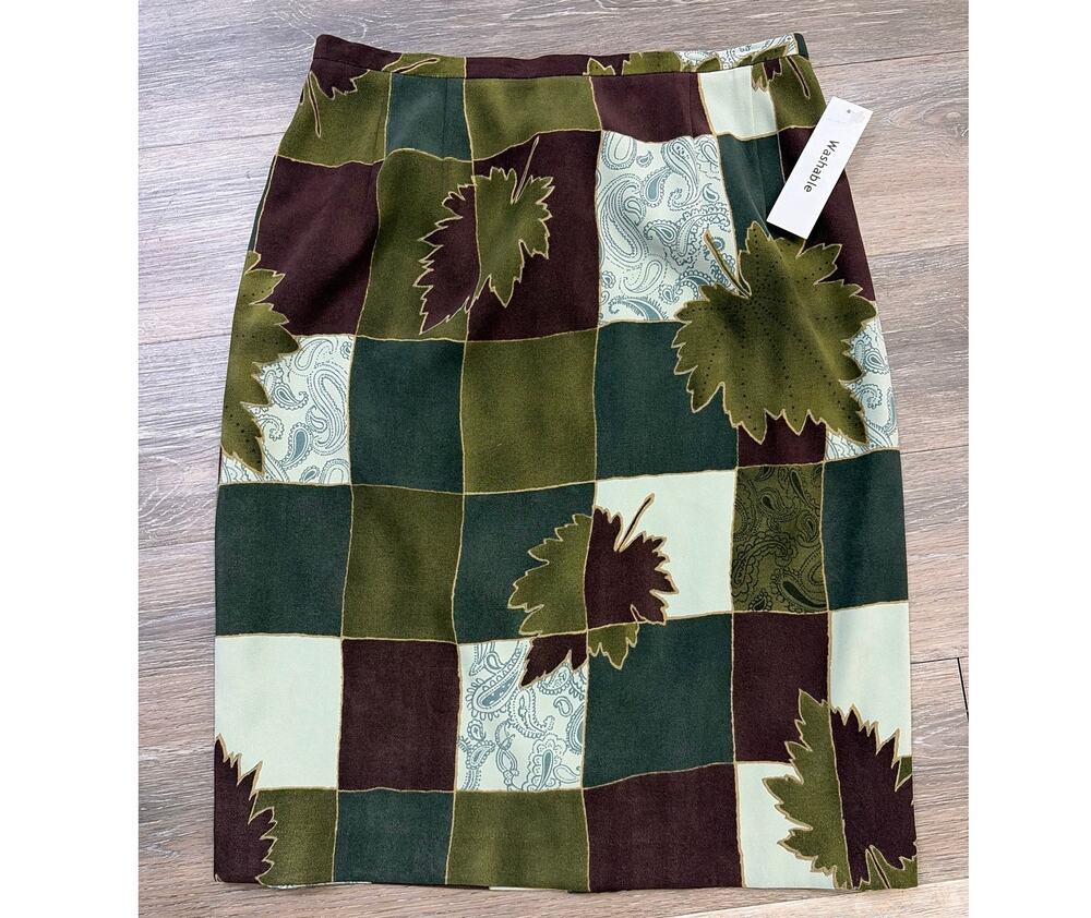 Harvé Benard Patchwork Print Pencil Skirt – Women’s Size 10